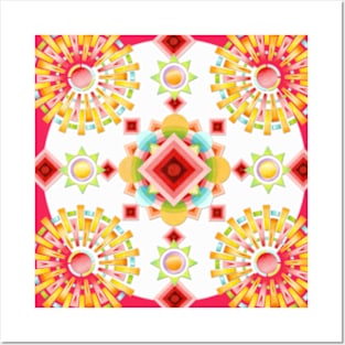 Starburst Geometric Design Posters and Art